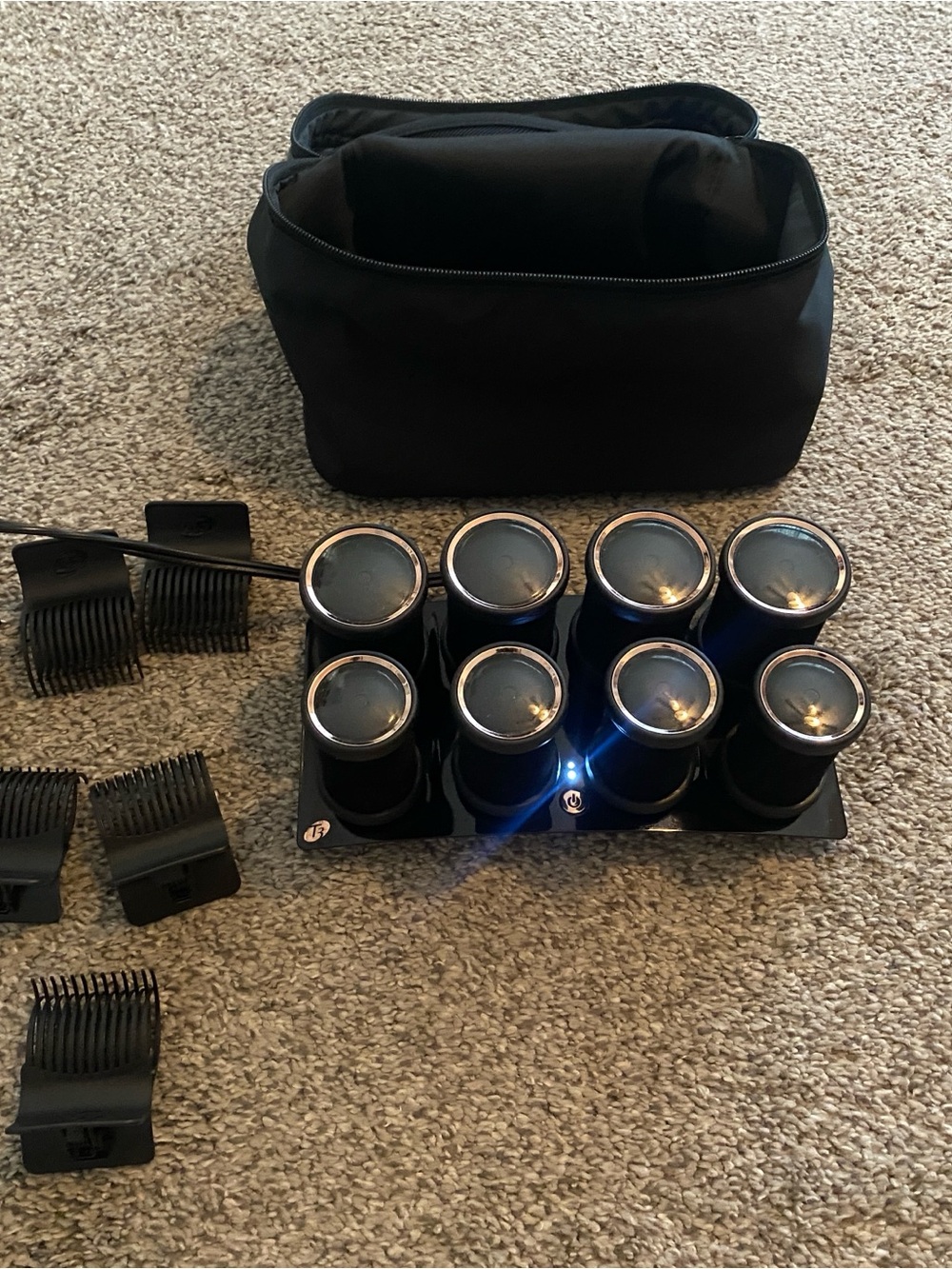T3 Black Heated Rollers Set with Rose Gold Accents - Picture 12 of 12